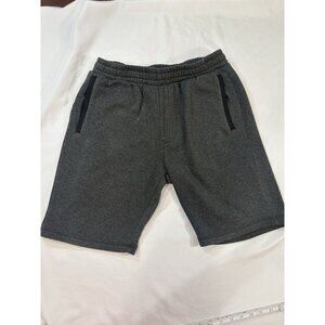 Rugby University Men's Sweat Shorts Gray Elastic Waist Drawstring Size M